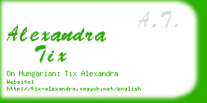 alexandra tix business card